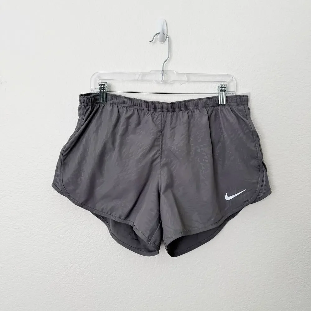 [Nike] Gray Pull-On Dri-Fit Built-in-Brief Tempo Running Shorts NWT Size Large L